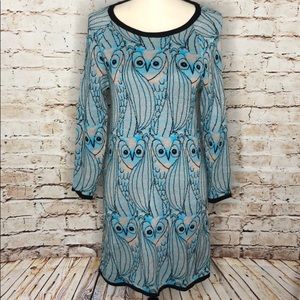 HWR owl nestled light sweater